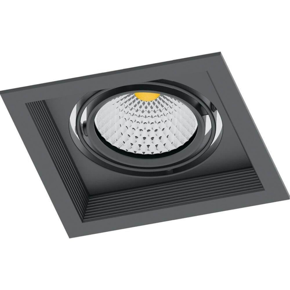 Втраиваемый карданный светильник Feron AL201 1x12W 4000K 35 градусов ,черный 41289